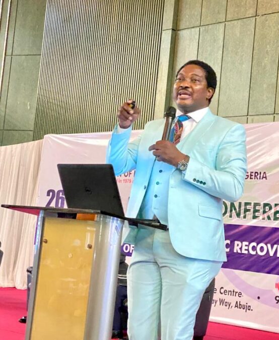 Prof. A. P Adejola as a Lead Speaker at the Association of National Accountants of Nigeria(ANAN) 26th Annual Conference, Abuja-Nigeria.